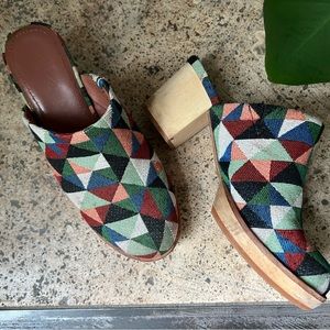 Patchwork Wooden Mules